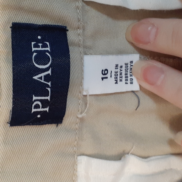 Children's Place Boys Khaki Pants, Size 16 - Picture 2 of 2